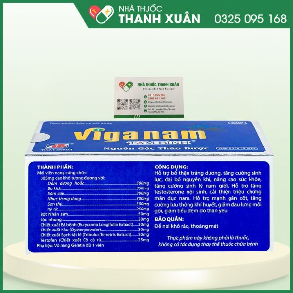 Viganam Tâm Bình - Hỗ trợ bổ thận tráng dương, tăng cường sinh lực